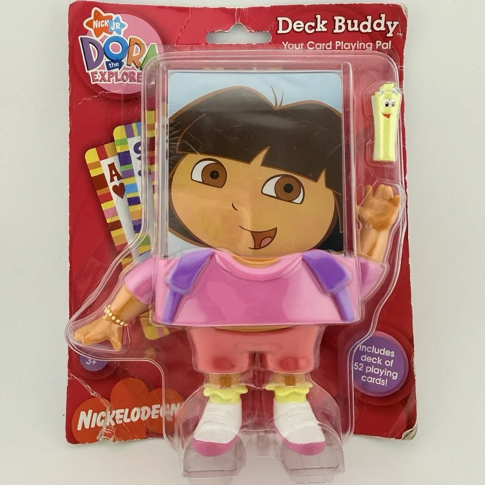 Vintage Nick Jr Dora the Explorer Nickelodeon Playing Cards Deck Buddy Holder N